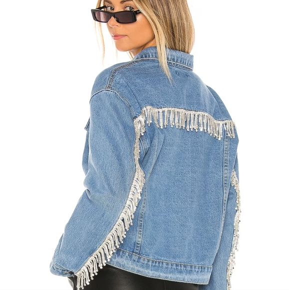 superdown Jackets & Blazers - Superdown Women's Raya Rhinestone Fringe Jacket- Size S- New!